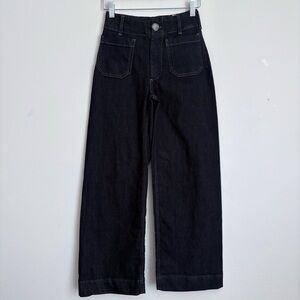 Anthropologie Maeve The Colette Denim Crop Wide Leg High Rise Trousers 23x25”